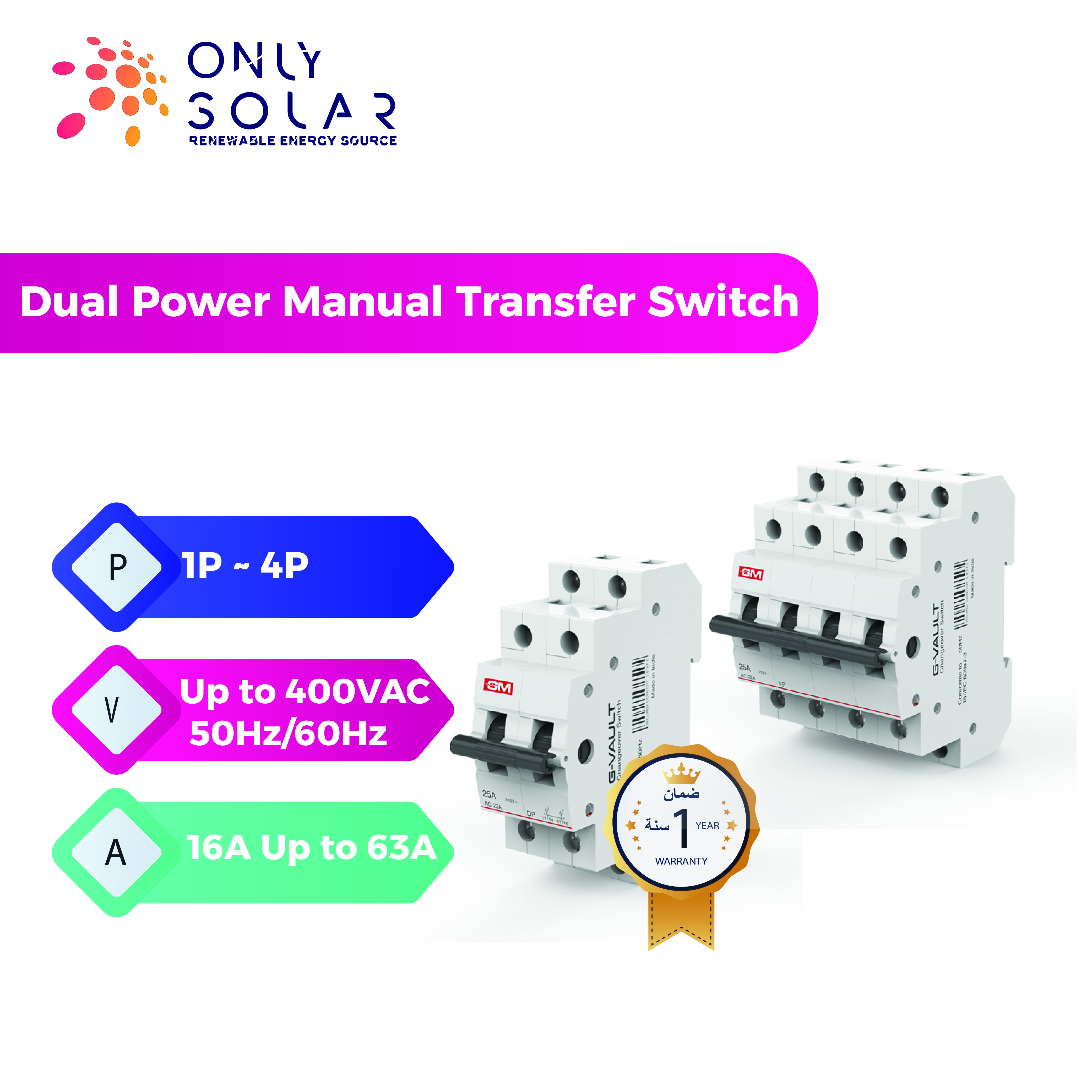 Dual Power Manual Transfer Switch